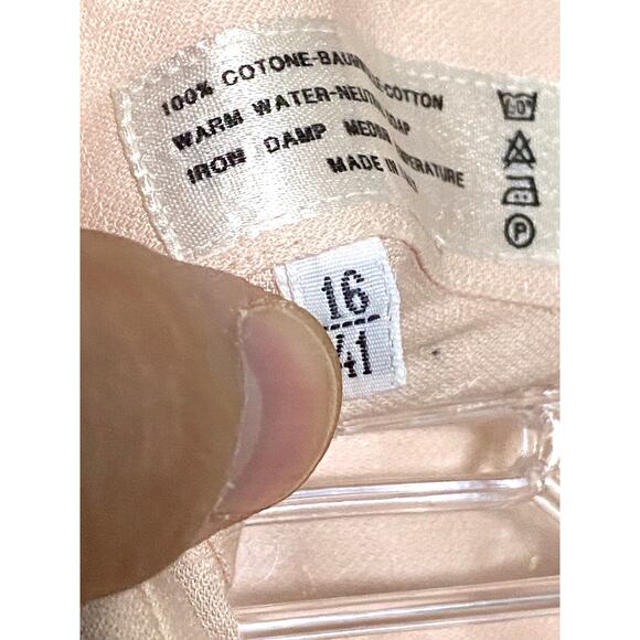 Fabio Inghirami Button Dress Shirt Light Pink Mens 16 41 Cotton Made in Italy - Picture 6 of 7